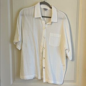 Rails White Casual Button Down Shirt